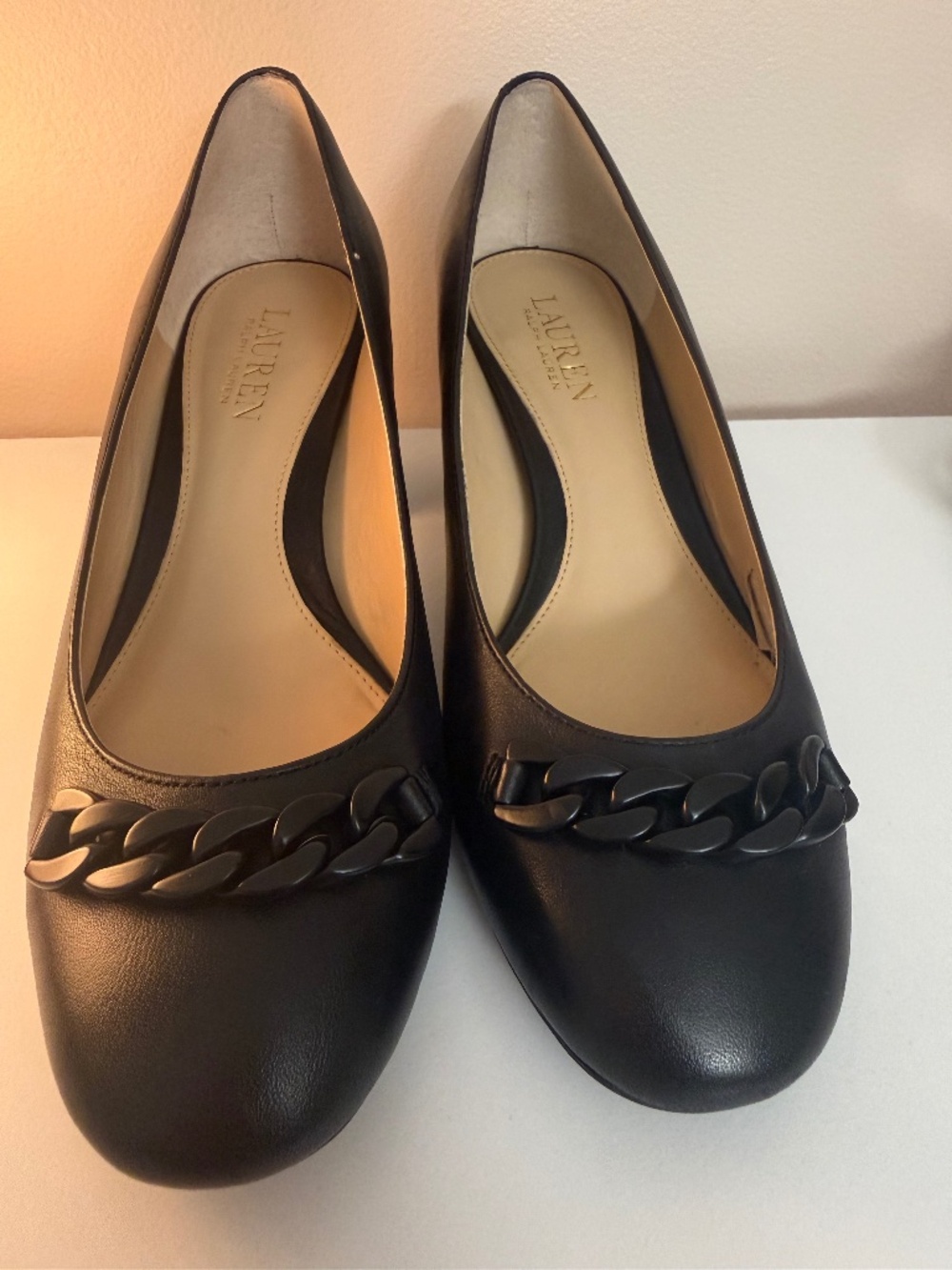 Lauren Ralph Lauren Colleen Leather Pumps 7B